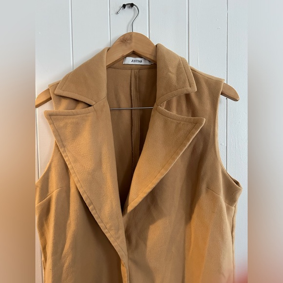 JustFab Faux Wool Duster Vest - Picture 3 of 7